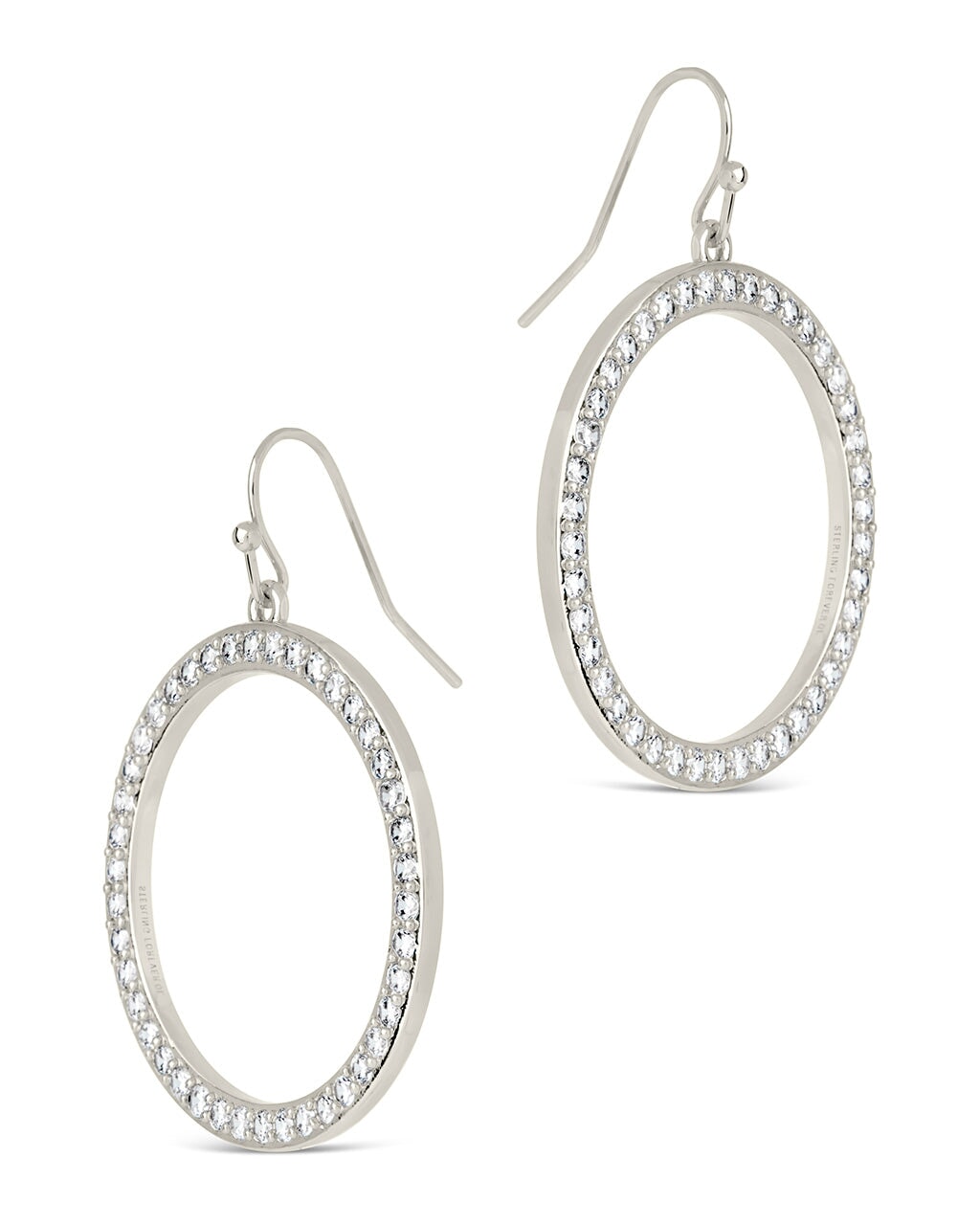 Della CZ Circle Dangle Earrings for Women - Sparkling Cubic Zirconia Hoop Earrings - Perfect for Parties, Weddings & Everyday Wear
