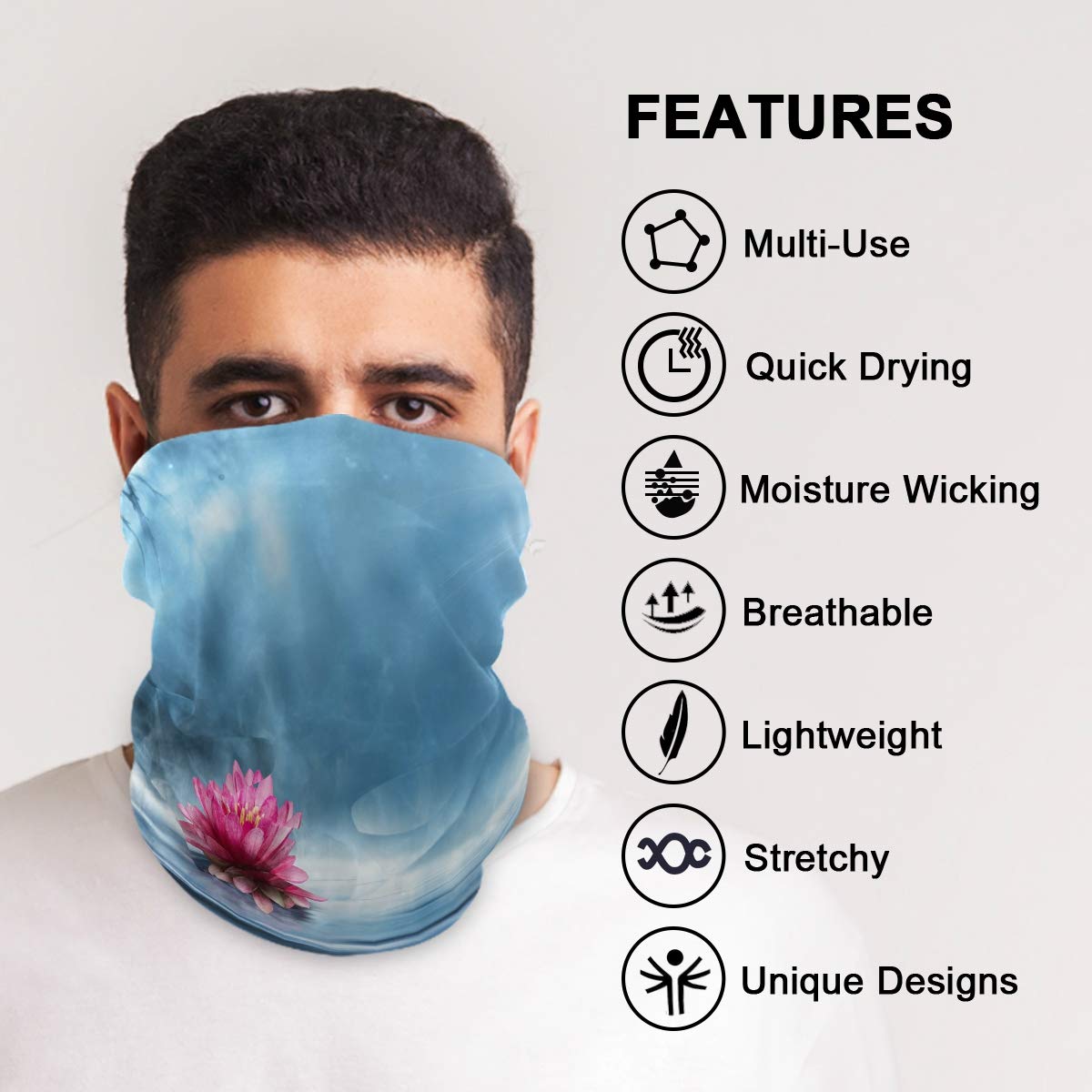 Zen Peaceful Scenery Bandana Face Mask - Breathable Neck Gaiter & Headband for Women & Men | Perfect for Hiking, Cycling, Running & Outdoor Sports