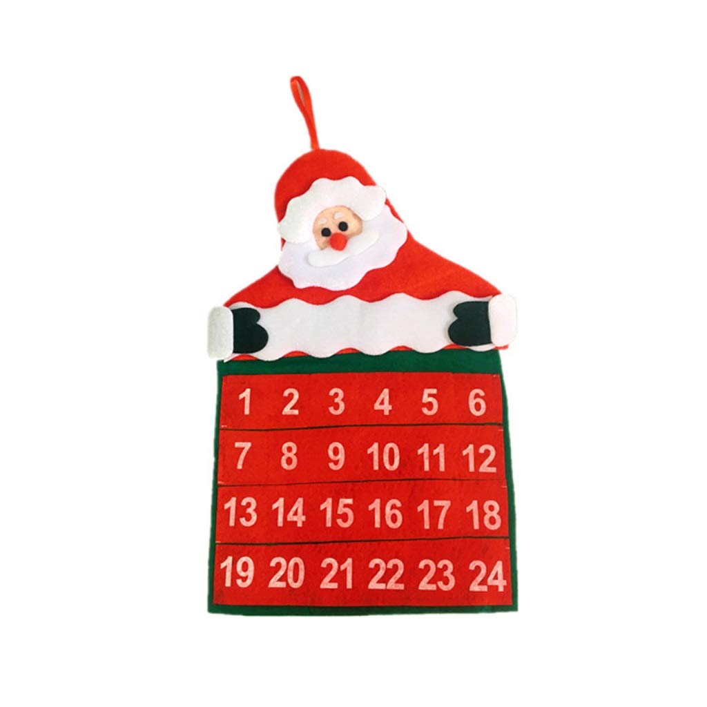 GANFANREN 25-Piece Hanging Christmas Advent Calendar Set - DIY Kids Crafts, Holiday Gift Bags & Festive Ornaments for Tree Decorations | Perfect for Classroom Activities, Home Holiday Decor & Christmas Party Favors