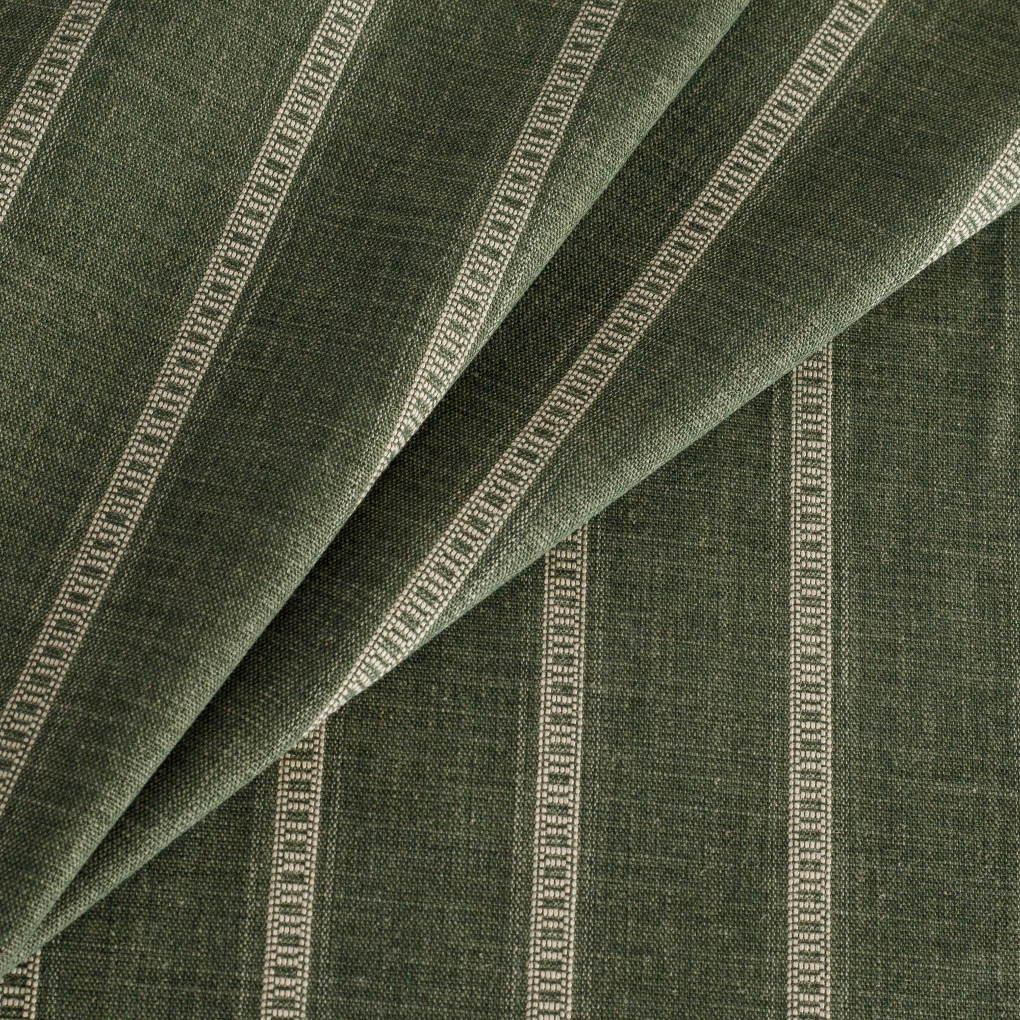 Brunswick Stripe Fabric - Soft Moss Green Upholstery Material for Sofas, Chairs & Home Decor | Premium Textile for DIY Projects & Interior Design