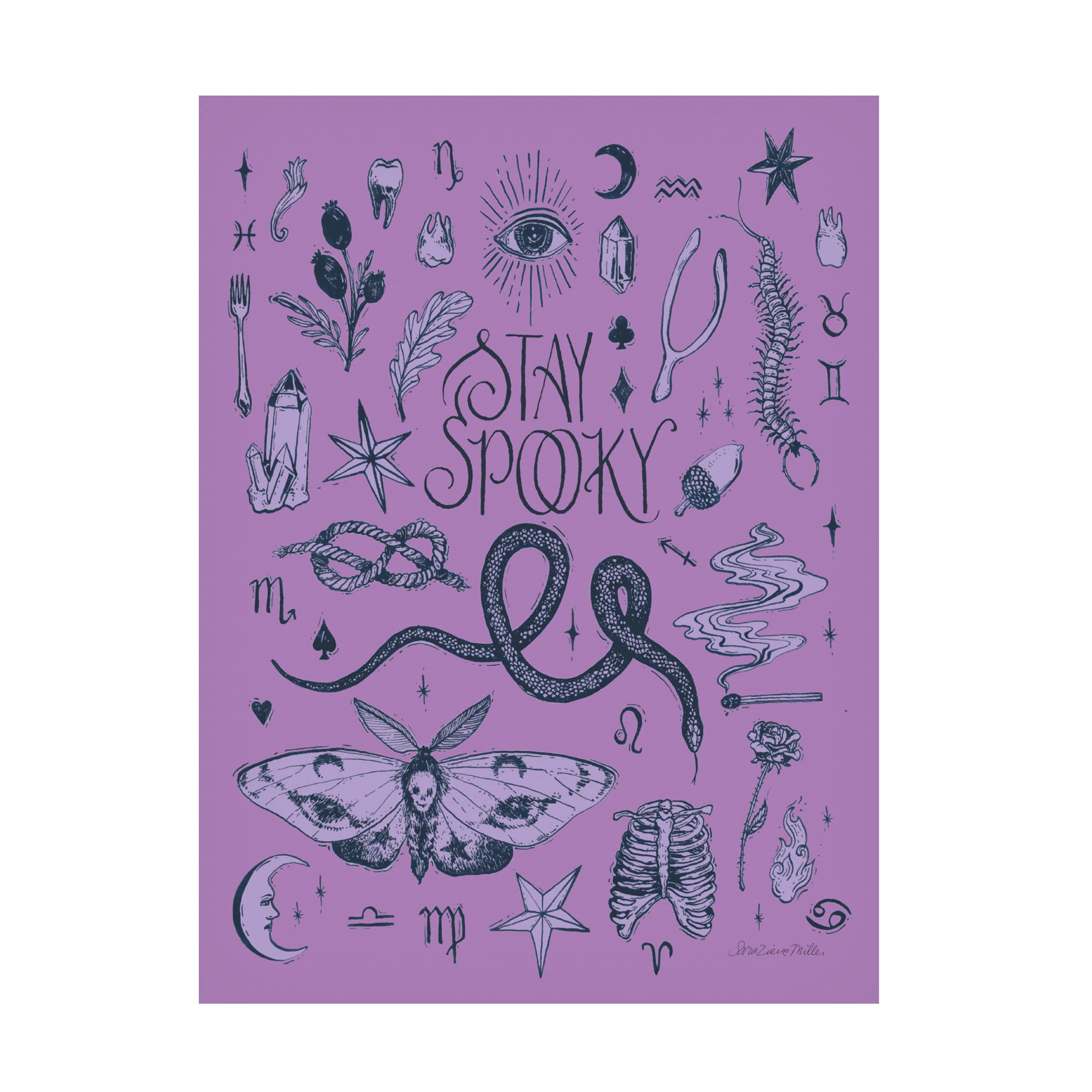 Trademark Fine Art 'Something Wicked I' Canvas Wall Art by Sara Zieve Miller - 24x32 Inches - Gothic Home Decor for Living Room, Bedroom & Office