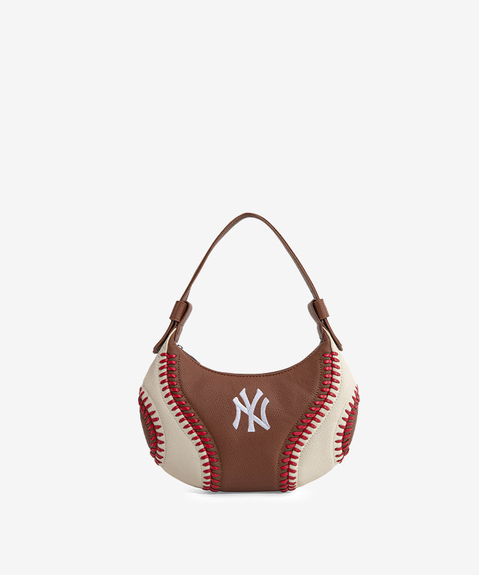 MLB New York Yankees Hobo Bag for Women - Stylish Crossbody Shoulder Purse - Perfect for Baseball Games, Travel & Everyday Use