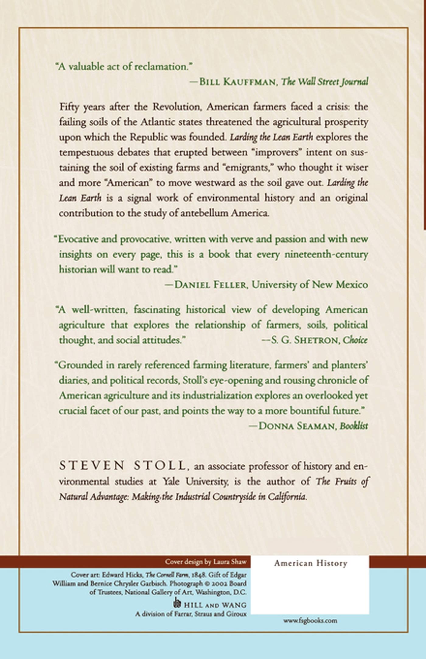 Larding the Lean Earth: Soil and Society in 19th Century America - Historical Study of Agricultural Practices for Students and Researchers