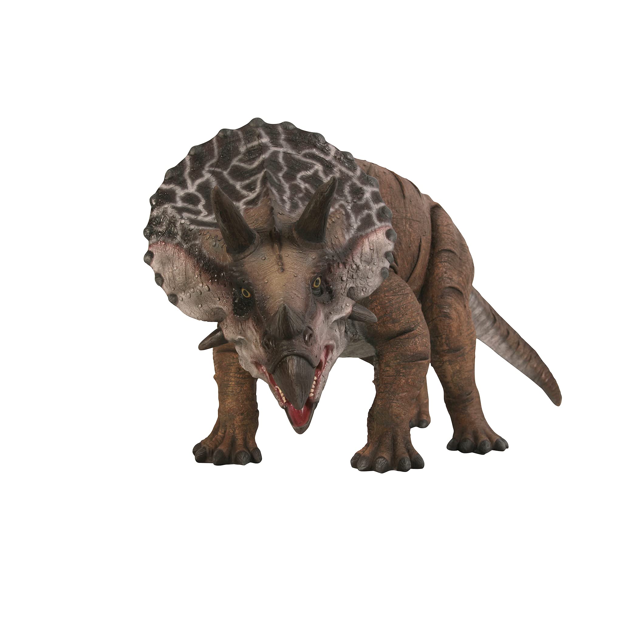 Design Toscano Triceratops Scaled Dinosaur Statue - Lifelike Prehistoric Dinosaur Decor for Home, Office, or Garden - Perfect for Dinosaur Lovers and Jurassic Themed Spaces