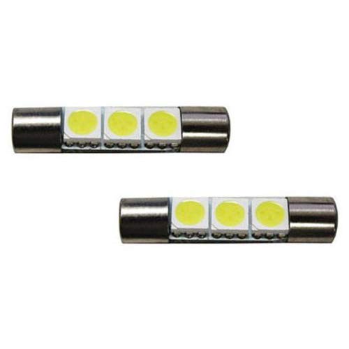 2 Pack Ice Blue 3 SMD 6641 LED Bulbs for Car Vanity Mirror & Sun Visor Lights - Perfect for Interior Car Lighting, Night Driving, and Makeup Application