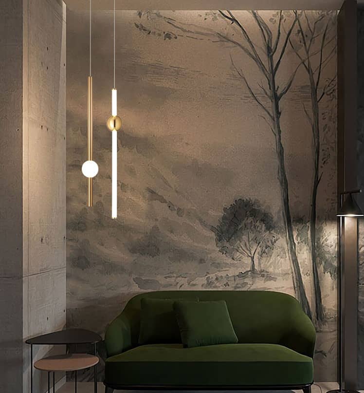 Stylish Parbuurin Bars and Sticks Pendant Lamps - Modern Hanging Lighting for Dining Room, Kitchen Island & Living Room Decor