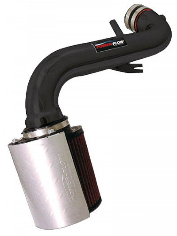 2005-2010 Dodge Dakota 4.7L & 2006-2007 Mitsubishi Raider 4.7L PowerFlow Air Intake System - Wrinkle Black Finish - Performance Upgrade for Better Engine Airflow