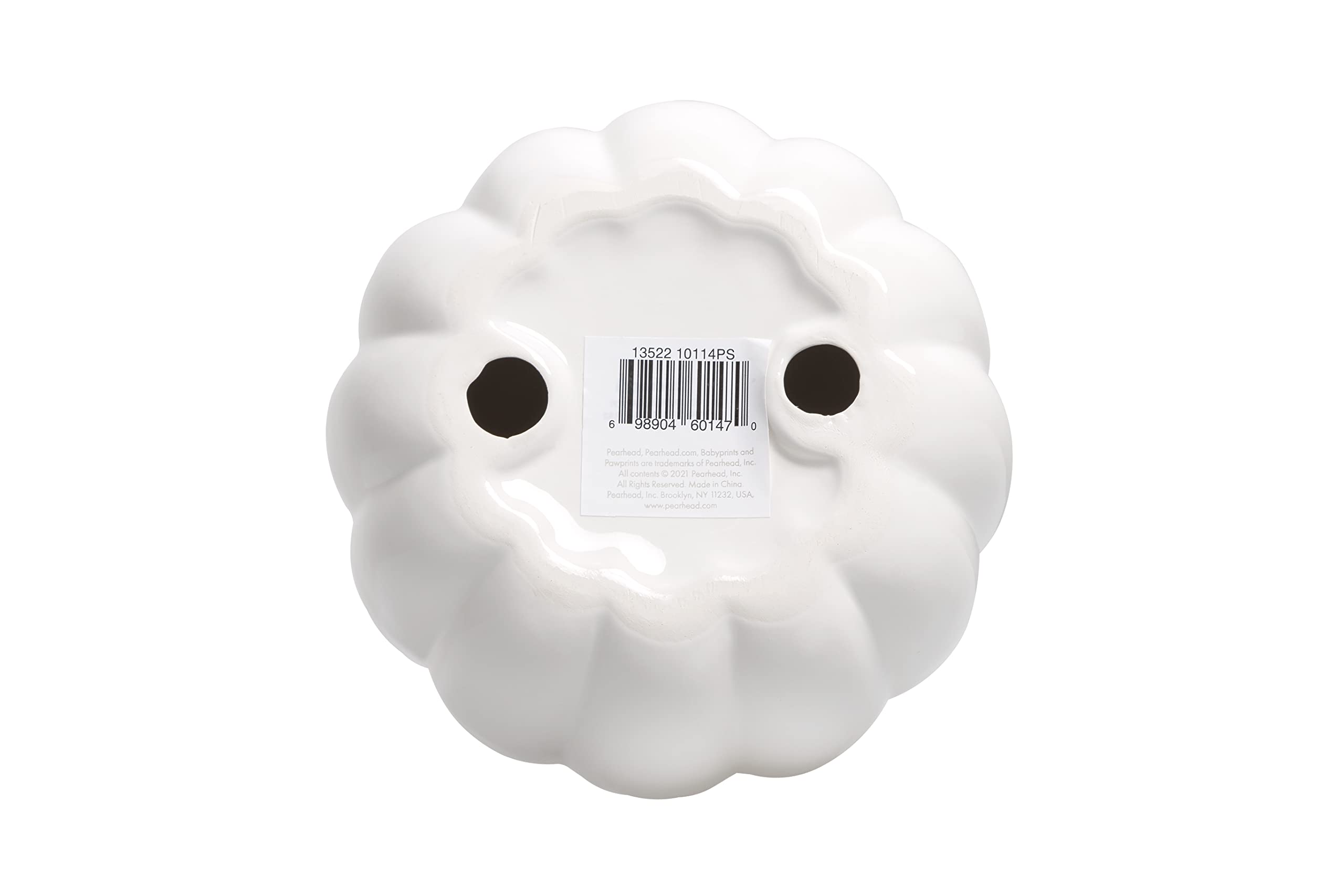 Pearhead White Ceramic Pumpkin - Elegant Fall Home Decor, Modern Holiday & Halloween Decoration - Perfect for Thanksgiving Centerpiece, Mantel Display, and Seasonal Table Settings