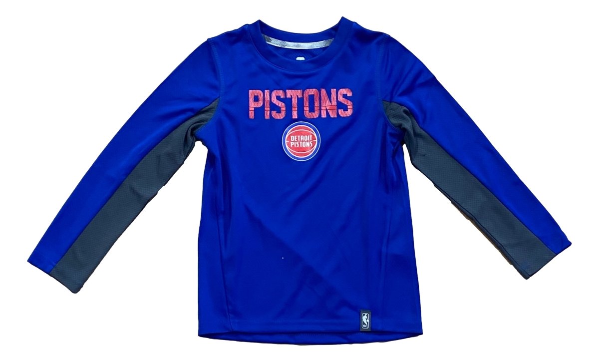 Detroit Pistons Youth Long Sleeve Basketball Jersey - Boys NBA Team Apparel for Games, School & Fan Support