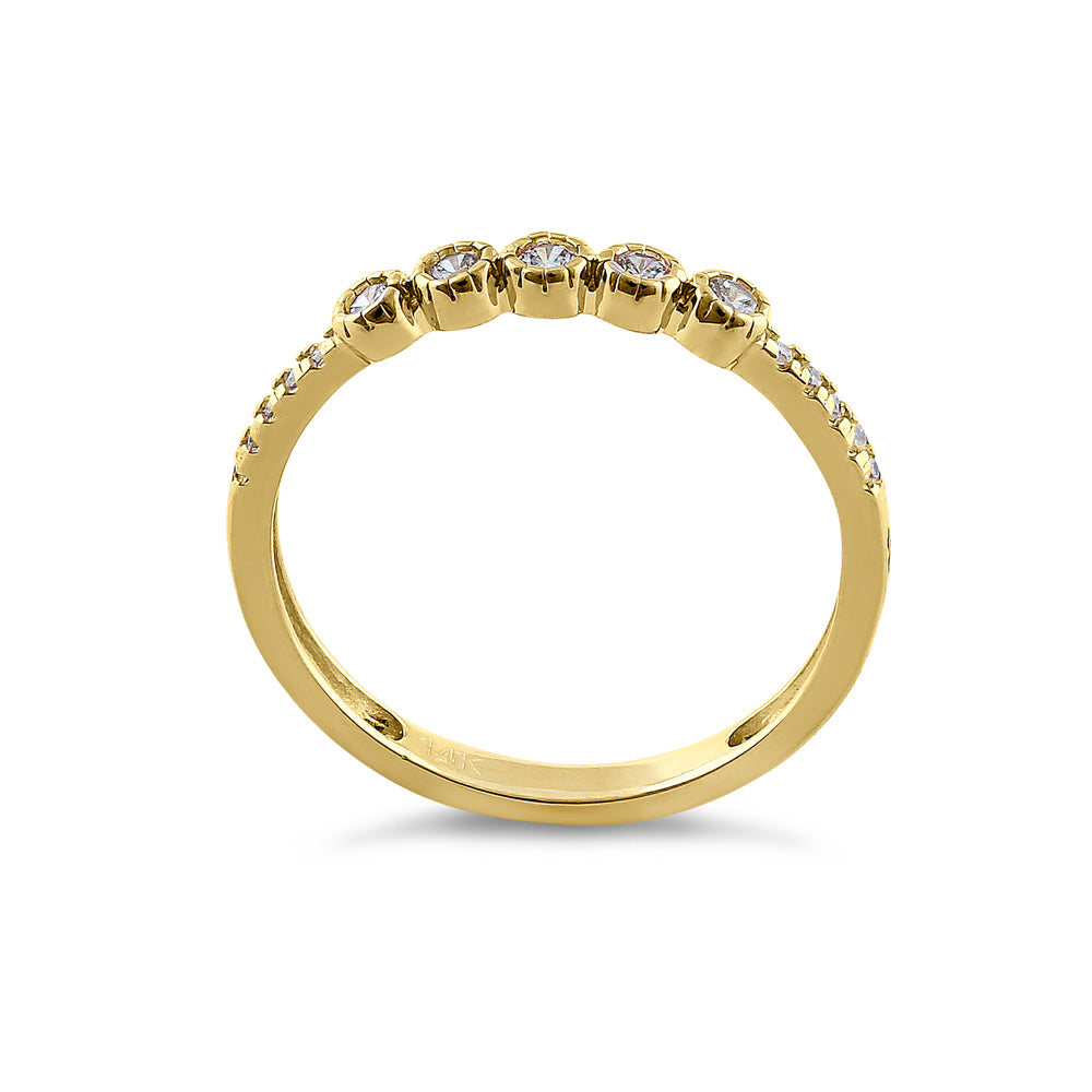 14K Yellow Gold Round Diamond Ring - 0.30 ct Solitaire Engagement Ring for Women, Wedding Band, Anniversary Gift, Promise Ring, Everyday Jewelry