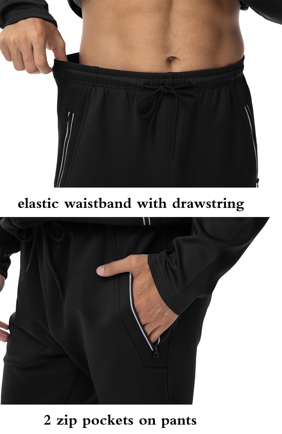 YSENTO Men's 2-Piece Tracksuit Set with Zip Pockets - Comfortable Jogging Suit for Running, Gym & Casual Wear | Breathable Sweatsuit for Workouts & Outdoor Activities