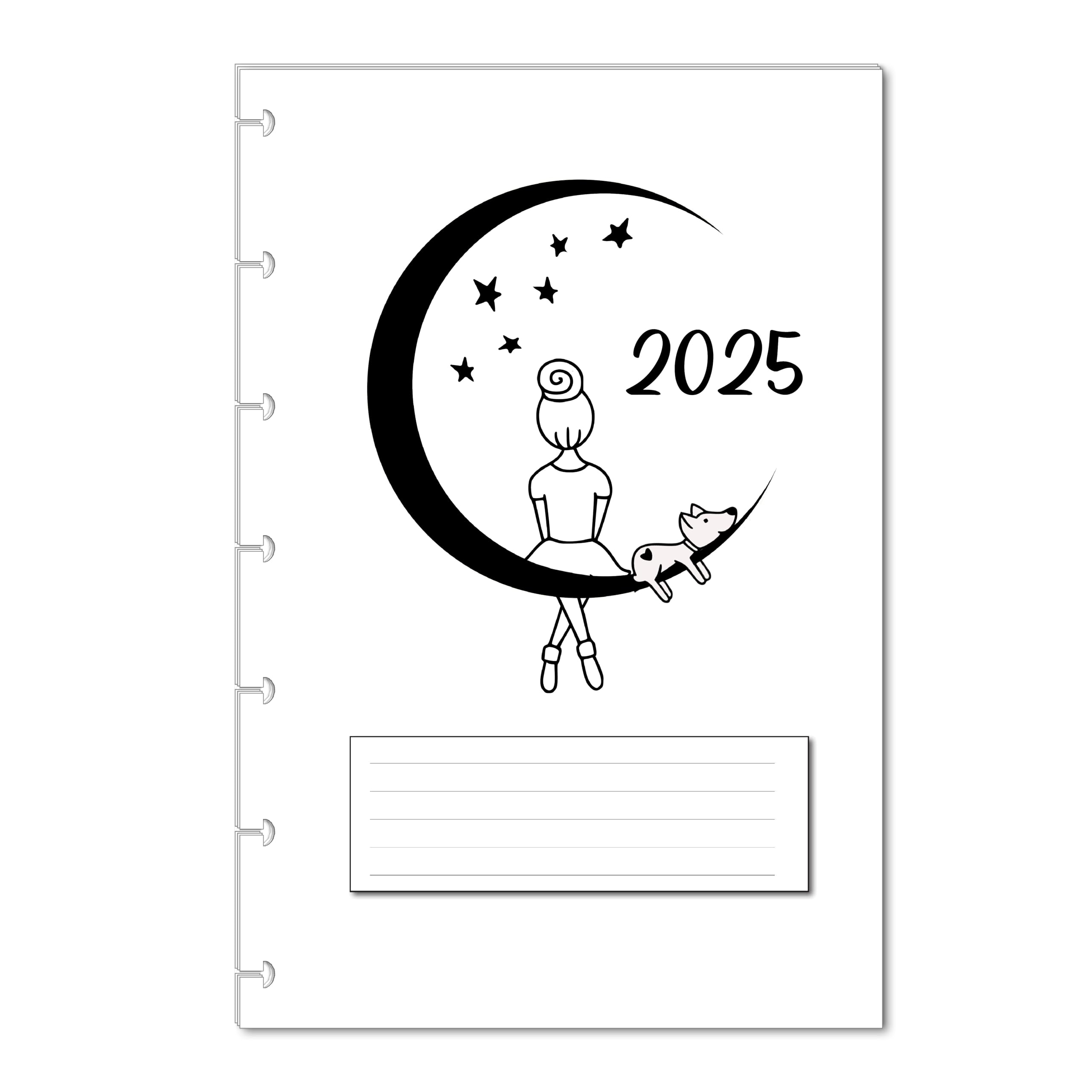 2025 Monthly Planner Refills for 7-Disc Mini Happy Planners & NOTIQ Mini Capsule (S6) - 4.5
