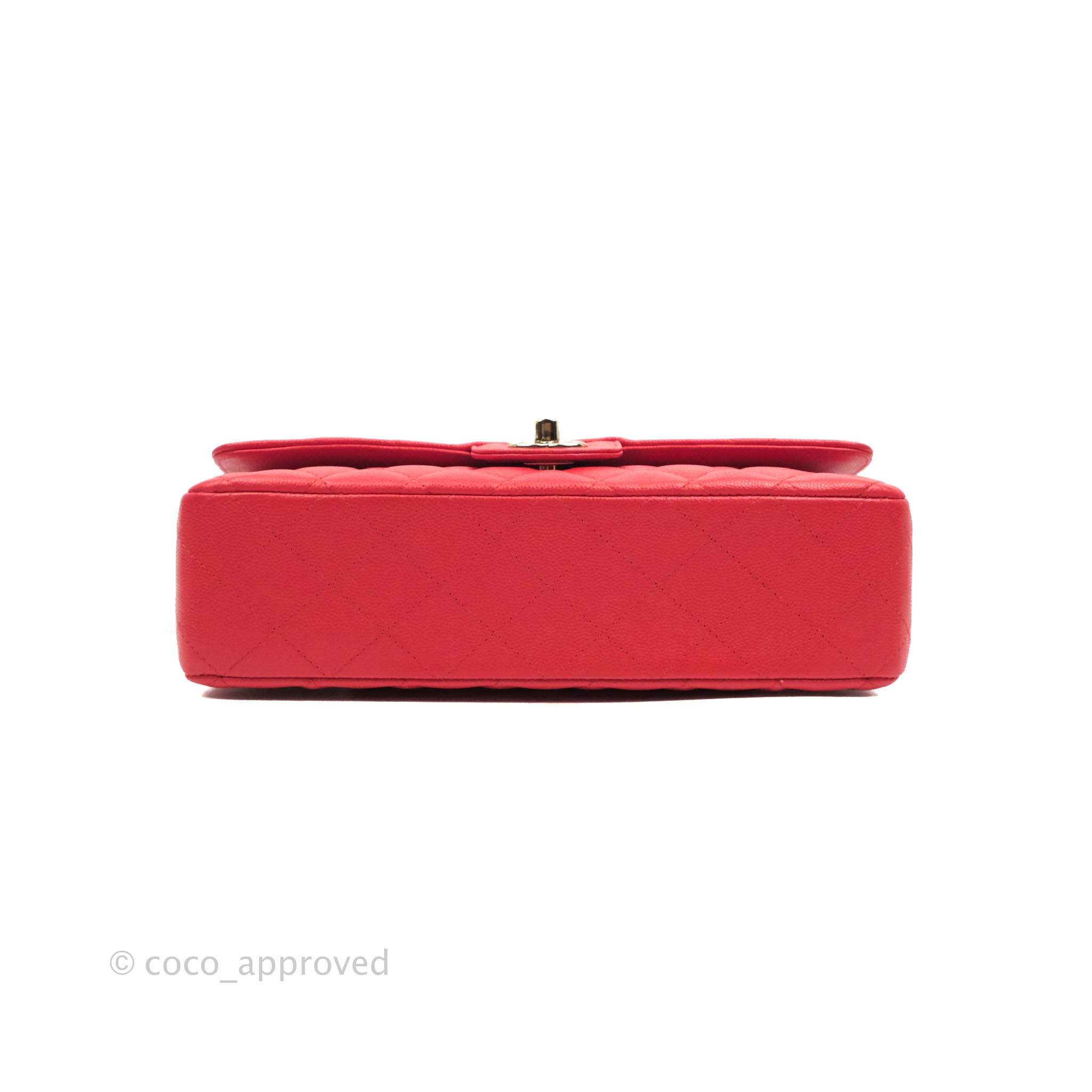 Chanel Classic M/L Medium Double Flap Bag in Chilli Red Caviar Leather with Gold Hardware 19C - Luxury Designer Handbag for Women, Perfect for Parties, Dating & Special Occasions
