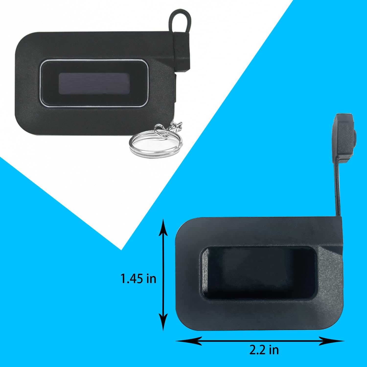 Premium Silicone Protective Cover for C6 Keychain Breathalyzer - Black (1 Pack + 30 Bonus) | Perfect for Nightlife, Travel & Personal Alcohol Monitoring