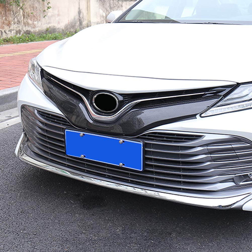 NINTE Front Center Grille Cover for Toyota Camry 2018-2023 L/LE/XLE - Carbon Fiber Coating Front Bumper Hood Trim - Upgrade Your Car's Style & Protection (Perfect for Daily Driving & Car Shows)