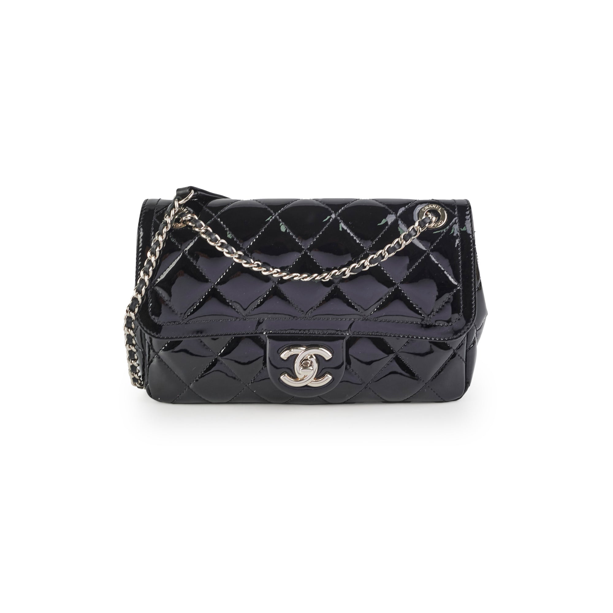 Chanel Patent Leather Seasonal Flap Bag Black - Luxury Designer Handbag for Women, Perfect for Evening Parties & Special Occasions