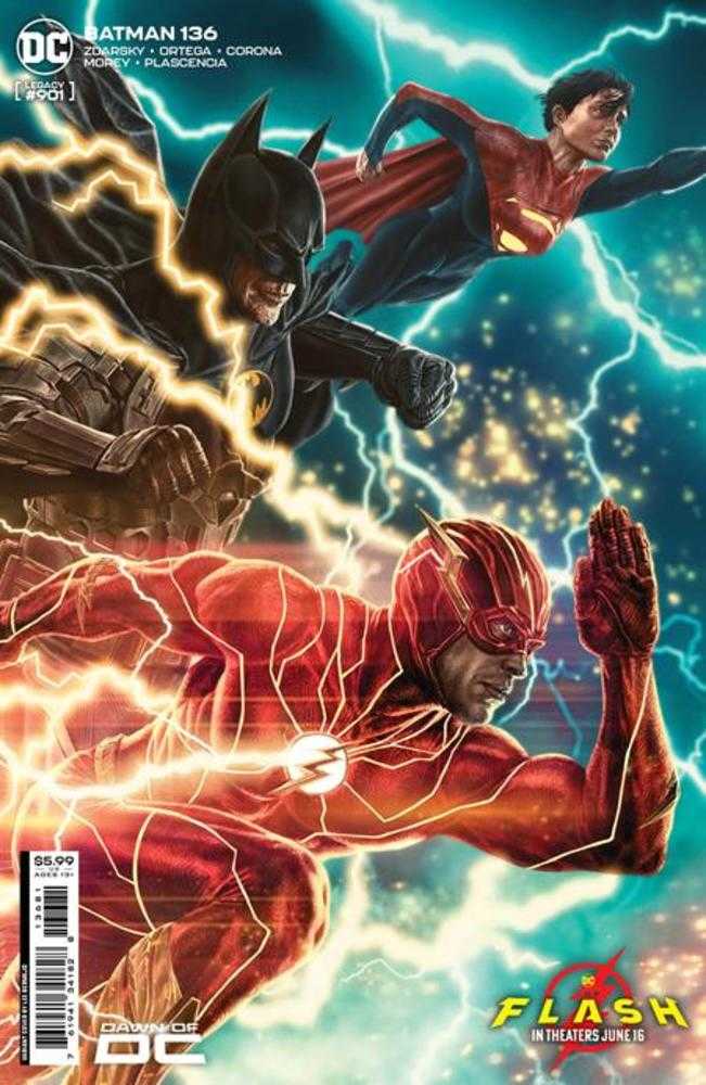 Batman #136 Cover E Lee Bermejo The Flash Movie Variant - Premium Card Stock Comic Book for Collectors, DC Fans & Movie Merchandise Enthusiasts - Perfect for Display, Gifts & Comic Book Collections