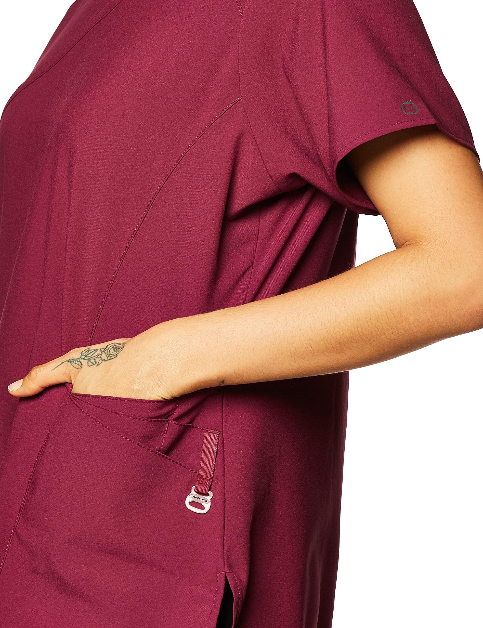WonderWink Women's Mock Wrap Top - Comfortable Nursing & Work Scrub Top for Healthcare Professionals | Perfect for Hospitals, Clinics & Medical Offices