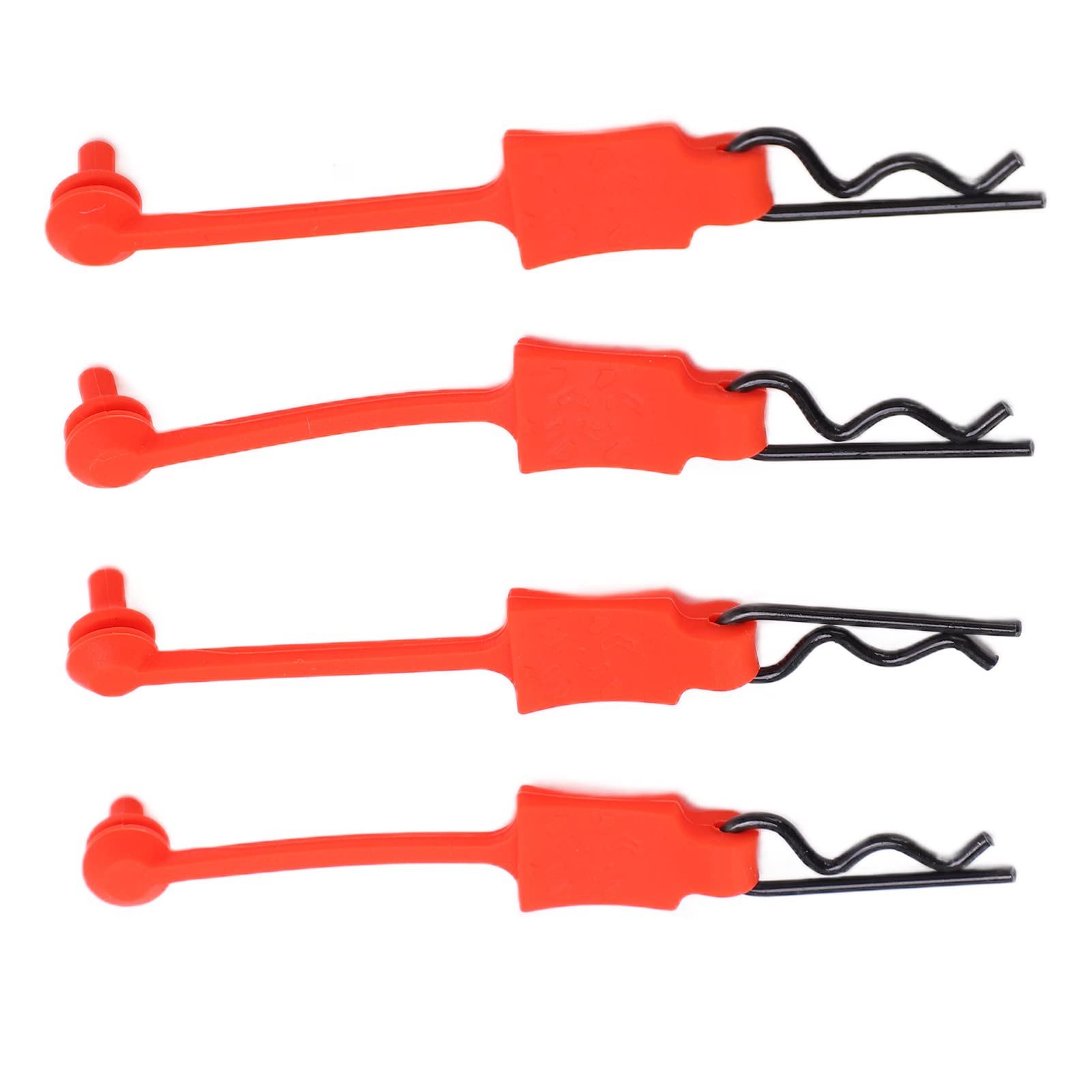 4PCS 1/10 Scale RC Car Body Clips - Durable Shell Bolt Pins for ARRMA, Axial SCX10, Redcat GEN8 RC Models (Red) - Perfect for Off-Road Racing & Crawler Vehicle Body Securing