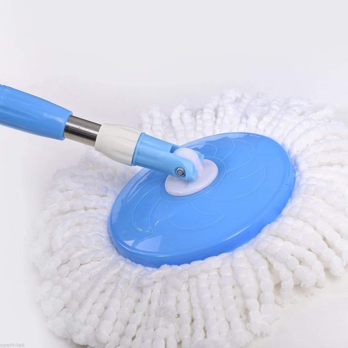 3 Pack Spin Mop Replacement Heads - Compatible with Hurrica, Mopnad, Cassabel & 360 Spin Mop Systems - Microfiber Mop Refills (3pc, White) - Perfect for Hardwood Floors, Tile & Kitchen Cleaning