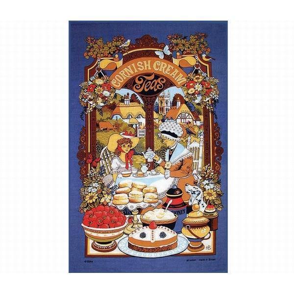 Cornish Cream Tea Souvenir Tea Towel - British Kitchen Towel for Baking, Cooking & Decor - Perfect Gift for Tea Lovers & Home Decor