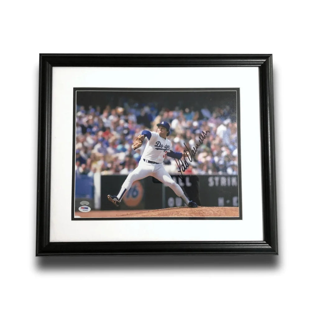 Authentic Fernando Valenzuela Autographed Los Angeles Dodgers 11x14 Photo - Framed with PSA/DNA COA - Perfect for Dodgers Fans, Sports Memorabilia Collectors & Man Cave Decor