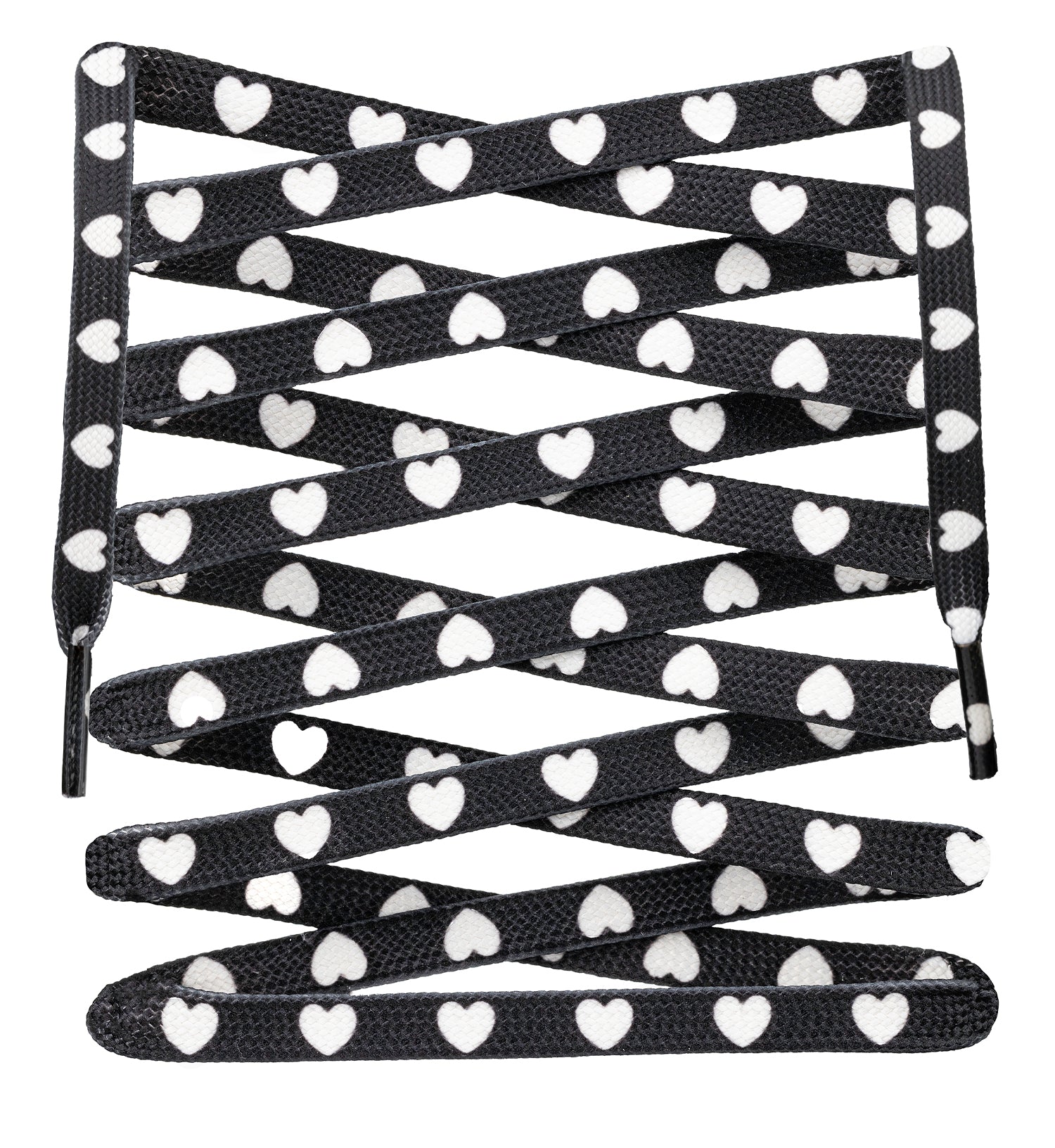 Custom Printed Heart Shoelaces - Vibrant Dye Sublimation Laces for Sneakers & Casual Shoes - Perfect for Valentine's Day, Sports & Fashion Accessories
