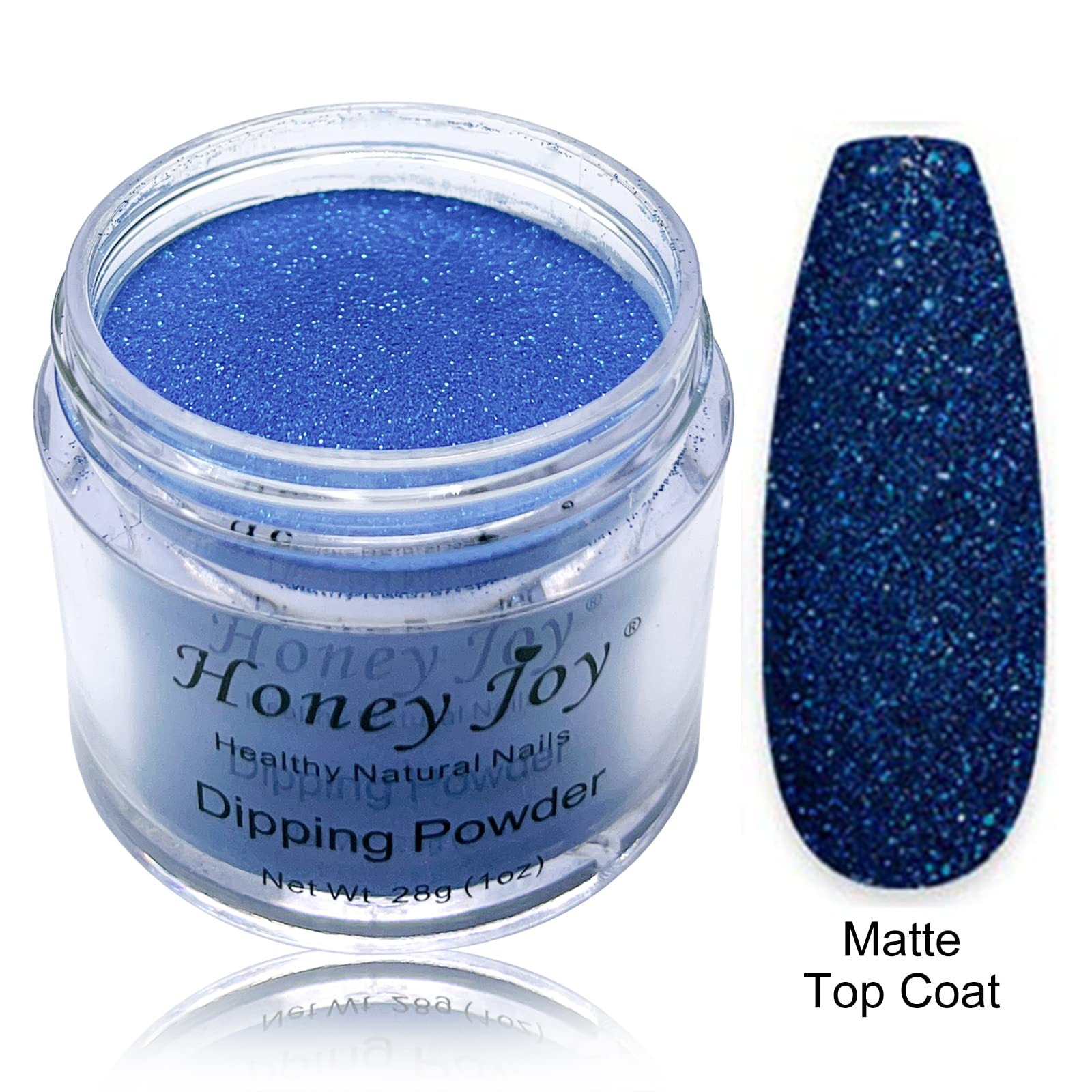 Royal Blue Dip Powder Nails - No Lamp Needed, Gel Polish Effect, Smooth & Even Finish (No.43) - Perfect for Home Manicures & Salon Quality Nails