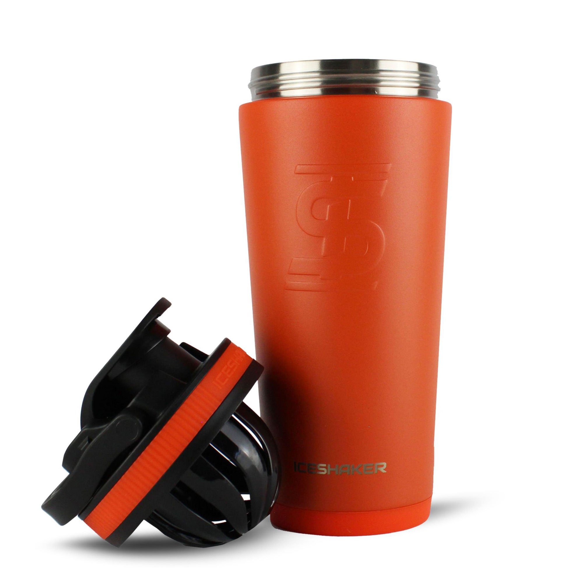 26oz Ice Shaker Matte Series Protein Shaker Bottle - Leak Proof Gym Water Bottle for Workout, Orange | Perfect for Protein Mixing, Post-Workout Hydration & Fitness Enthusiasts