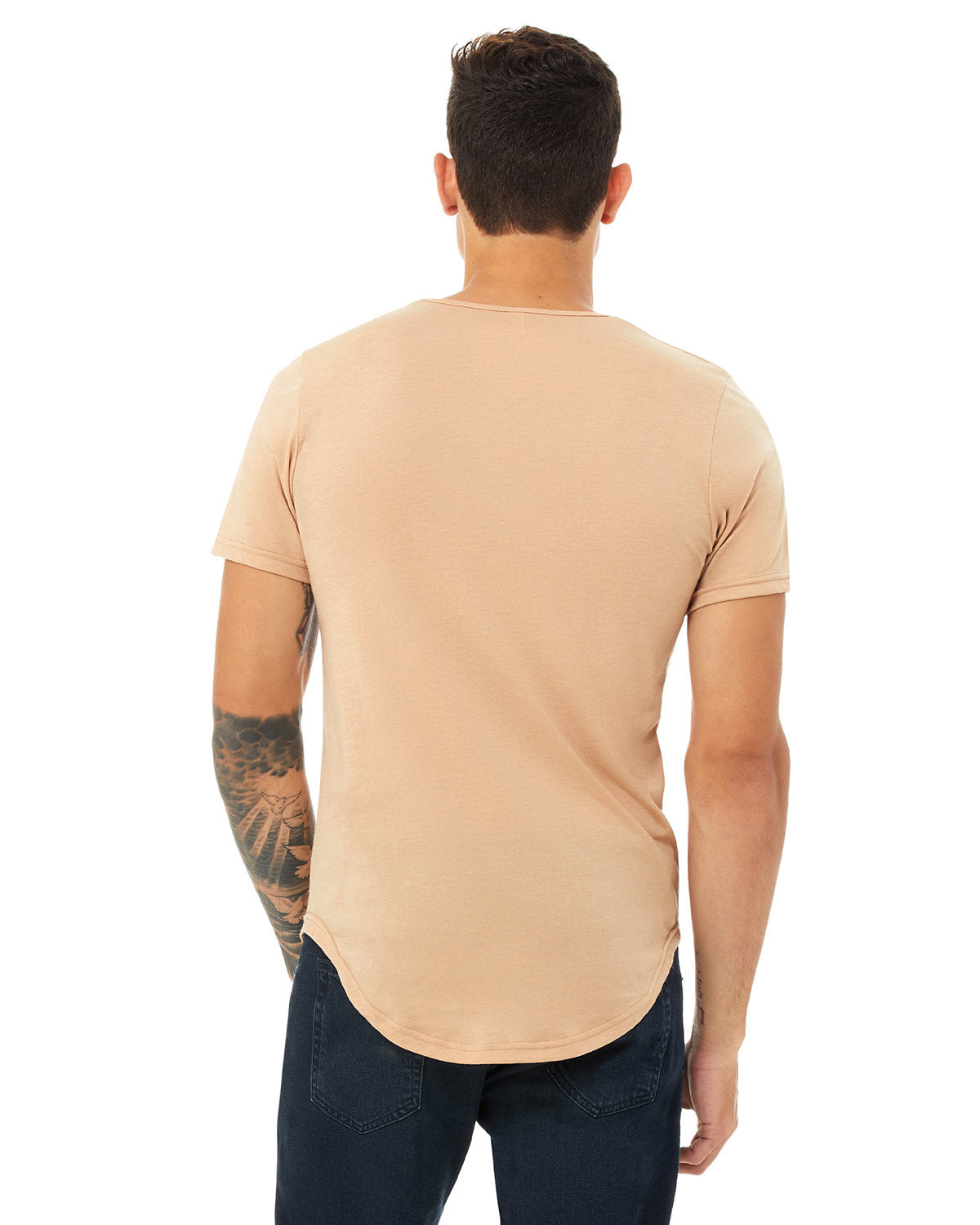 Bella + Canvas 3003C FWD Fashion Men's Curved Hem Short Sleeve T-Shirt - Soft Cotton Tee for Casual Wear, Gym & Everyday Outfits