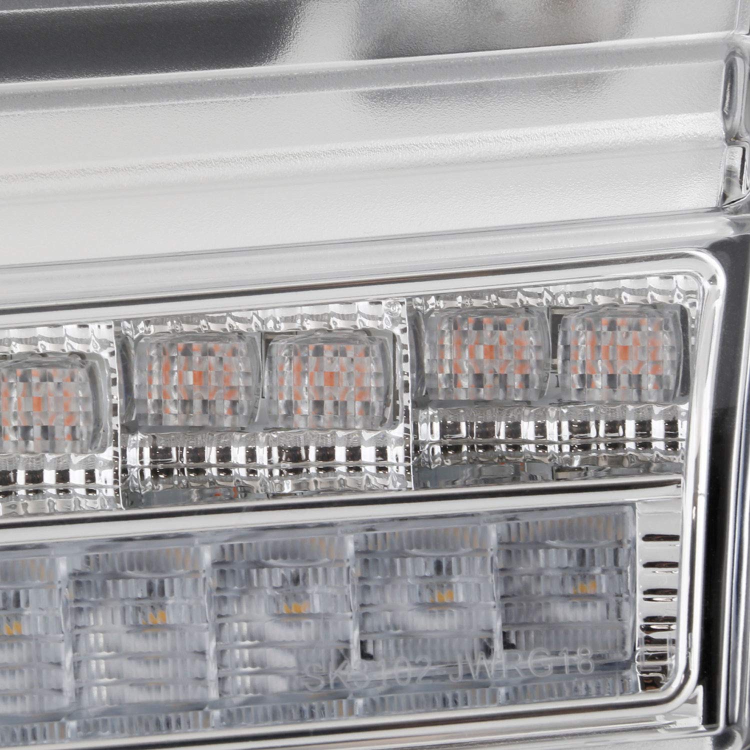 AKKON LED Sequential Turn Signal Lights for 2018-2023 Jeep Wrangler JL - Chrome Bumper Parking Lights Pair (Left+Right) - Upgrade Your Off-Road Style & Nighttime Visibility