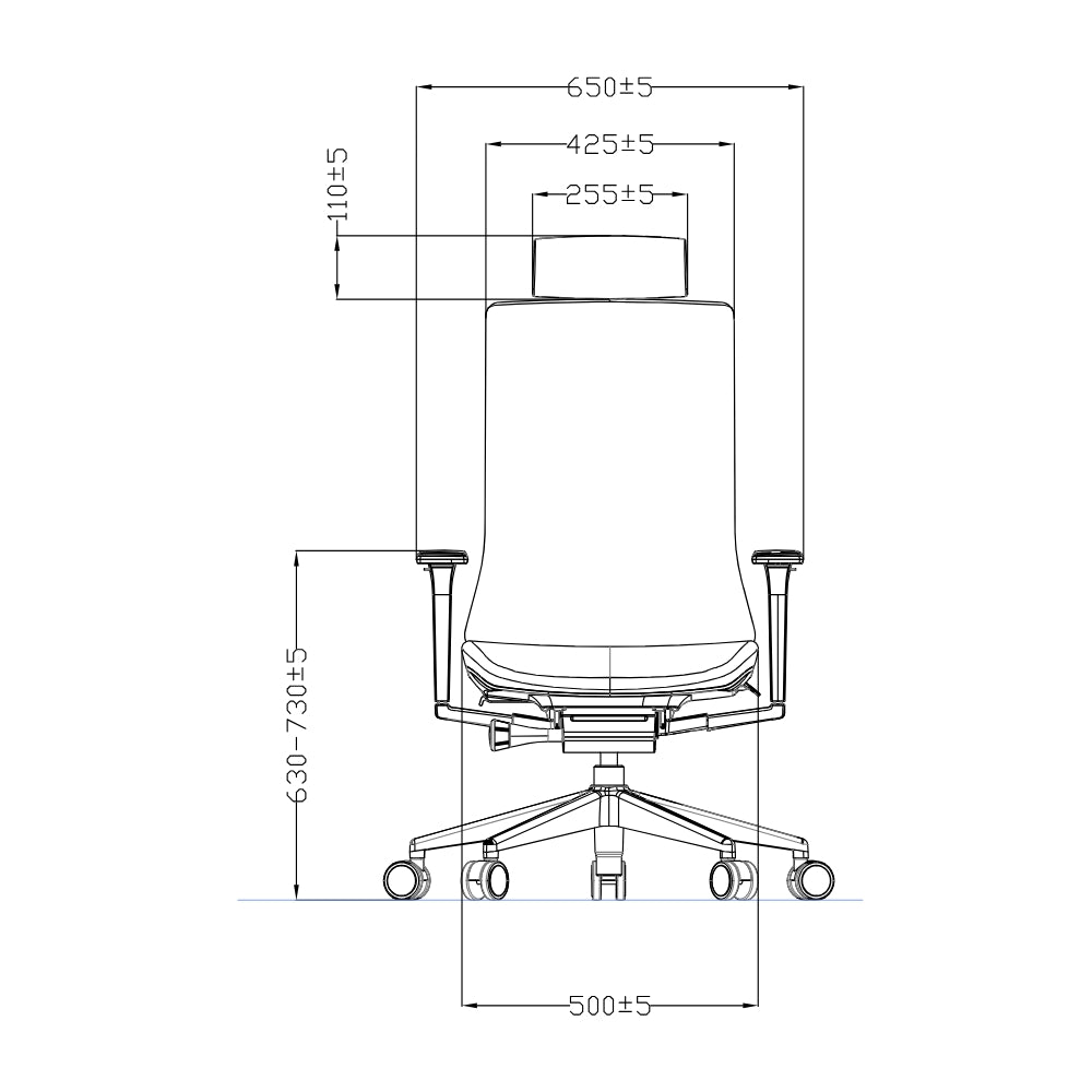 Ergonomic High Back Office Chair with Lumbar Support - Adjustable Swivel Desk Chair for Home & Work, Perfect for Long Hours Sitting & Back Pain Relief
