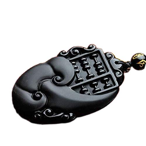 Obsidian Crystal Amulet Pendant Necklace with Bead Chain for Men & Women - Protection & Healing Jewelry for Meditation, Energy Cleansing & Spiritual Gifts
