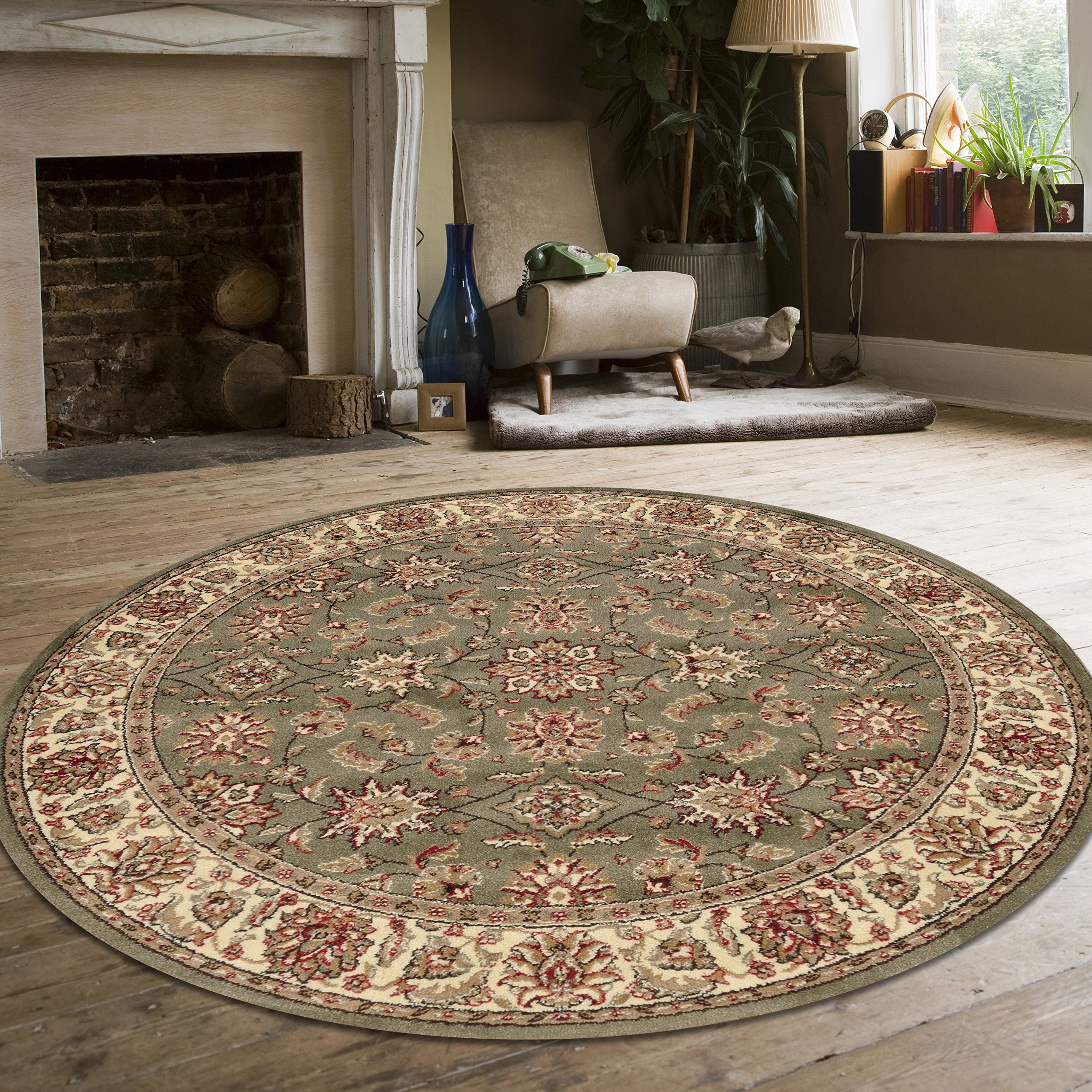 1592 COMO Area Rugs 5x3 Feet Green - Soft Modern Indoor Rug for Living Room, Bedroom, and Office Decor