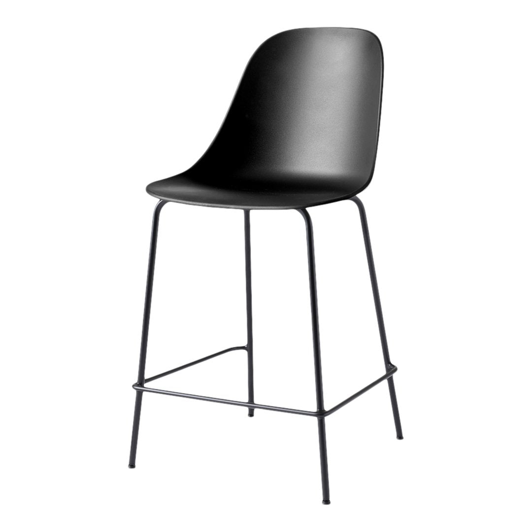 Harbour Counter Side Chair - Modern Bar Stool for Kitchen Island, Breakfast Nook & Dining - Comfortable Height-Adjustable Swivel Seat with Back Support - Perfect for Home, Cafe & Restaurant Use