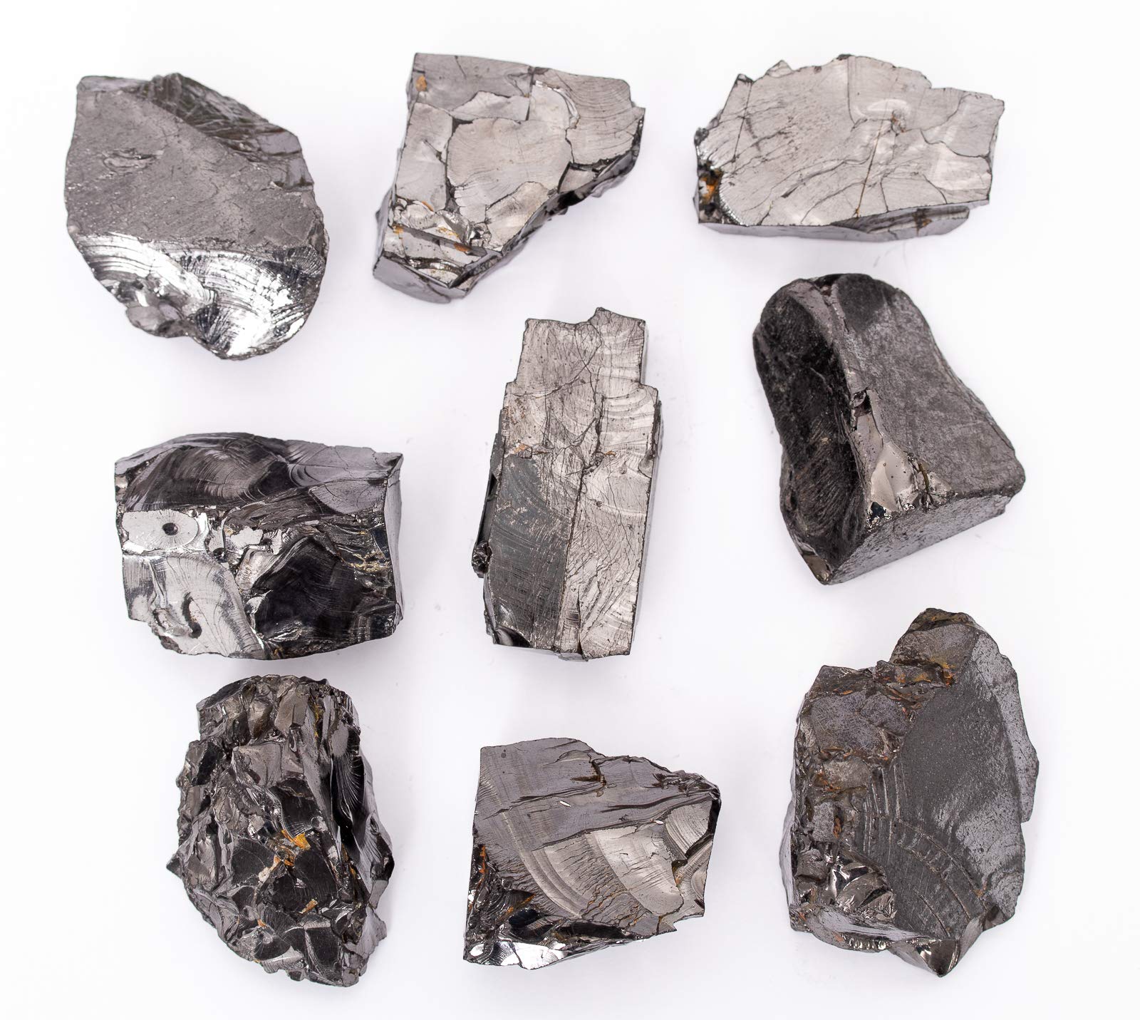 Natural Raw Elite Noble Shungite Stones - 1/2 lb Extra Large for Water Purification & Healing | EMF Protection, Home Wellness & Spiritual Cleansing