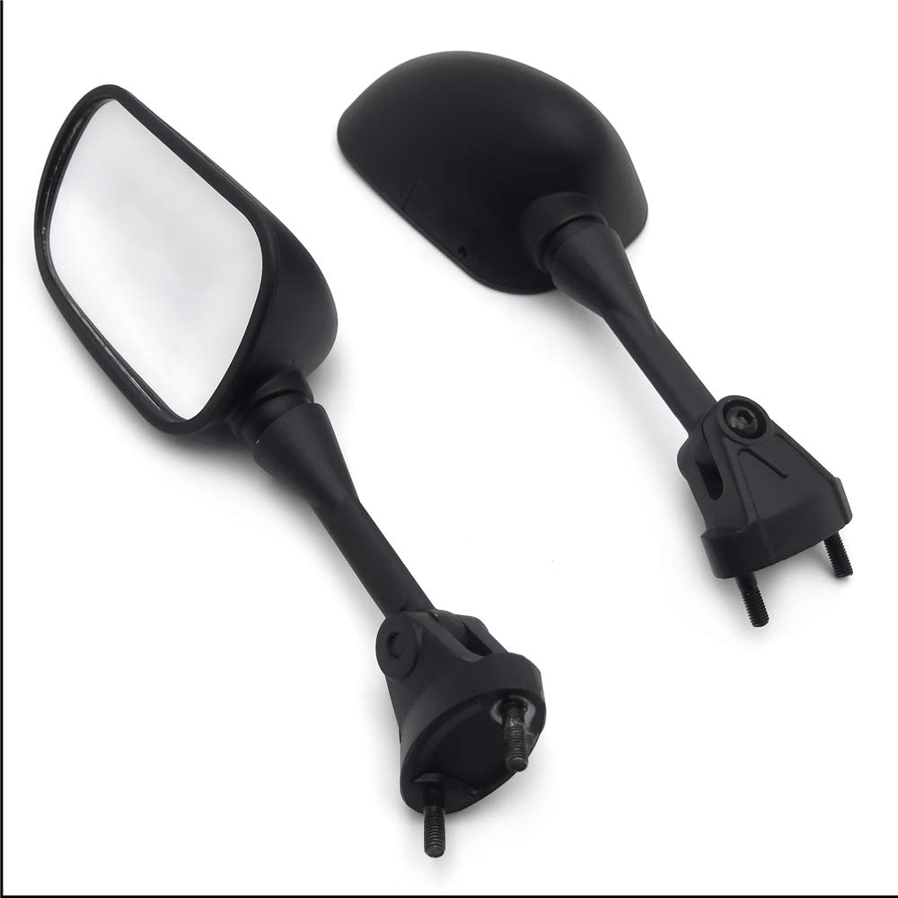 Black HTTMT MT061 OEM Aftermarket Side Racing Mirrors for Kawasaki Ninja ZX-6R 636 ZX6RR (2005-2008) & ZX-10R (2004-2008) - Lightweight Durable Motorcycle Mirrors for Racing & Street Performance