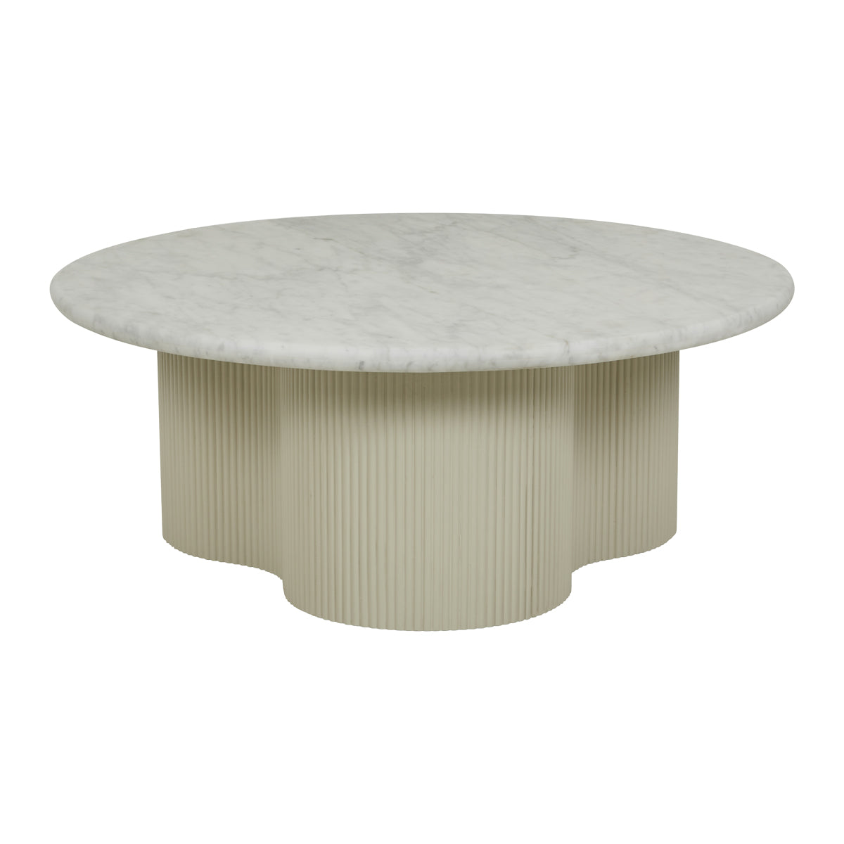 Artie Wave Ripple Coffee Table - Modern Glass Top End Table for Living Room, Bedroom & Office - Stylish Accent Furniture for Home Decor