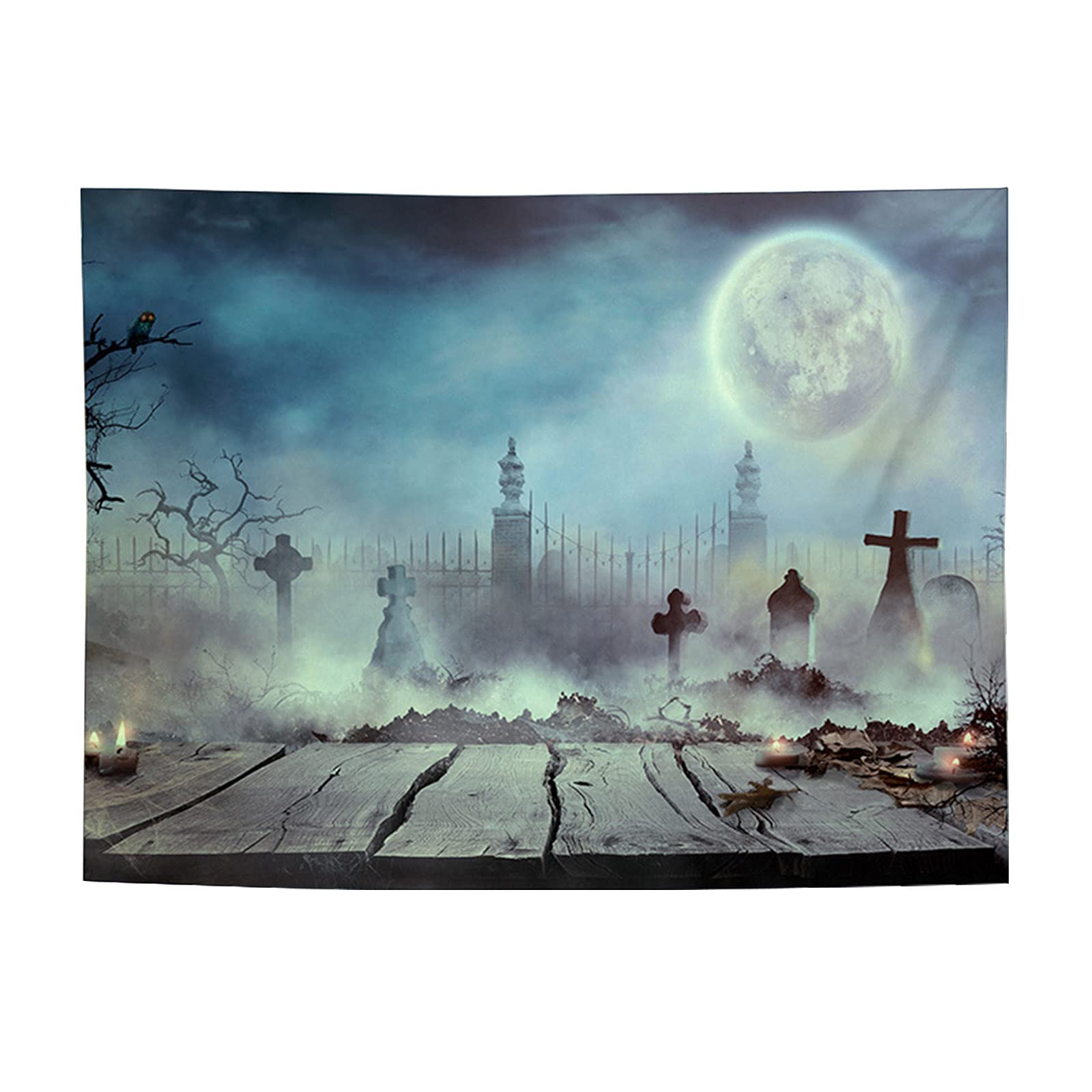 Halloween Pumpkin Tapestry Wall Hanging - 73x95cm Aesthetic Fall Decor, Spooky Backdrop Blanket for Bedroom, Living Room & Party Decorations