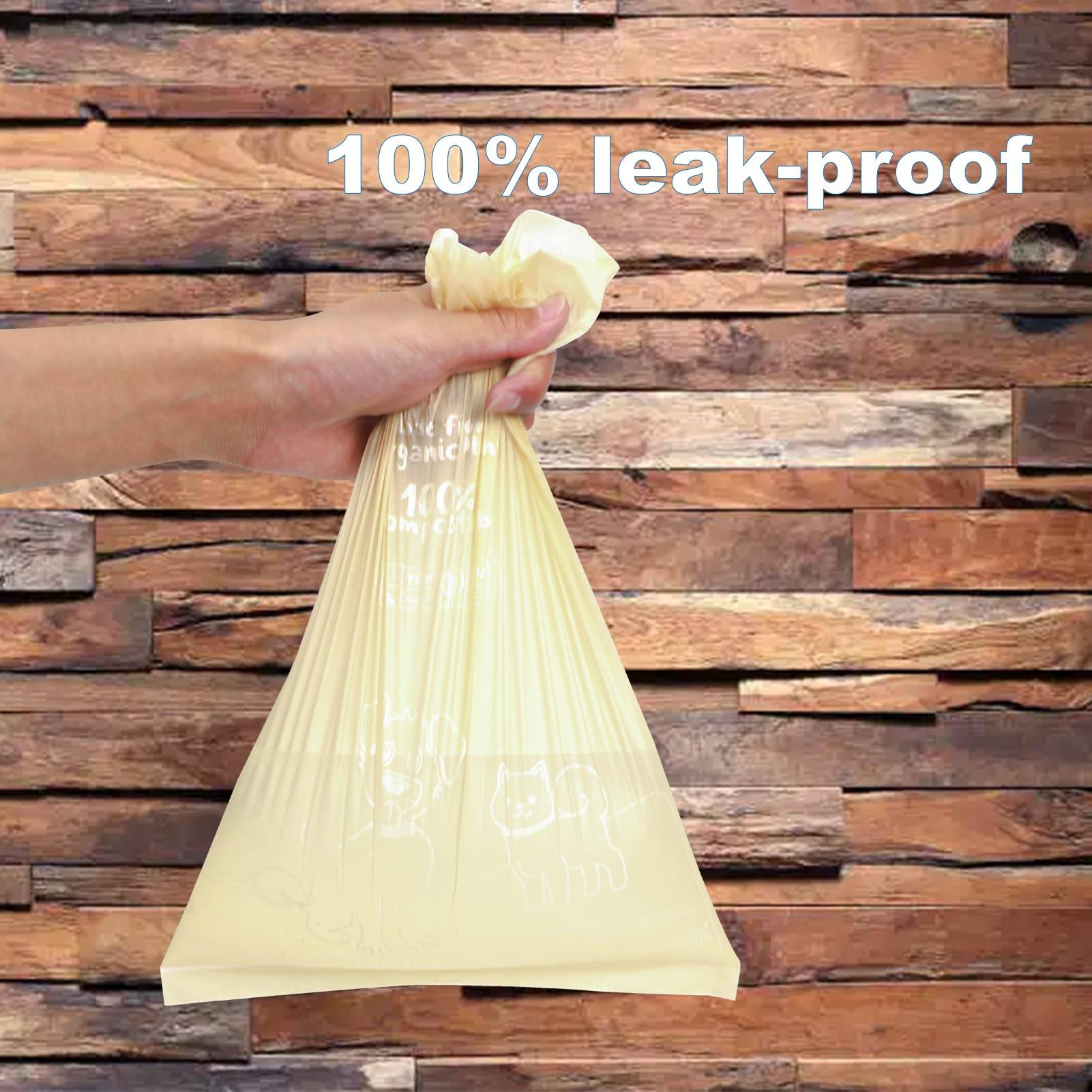 Eco-Friendly Compostable Dog Waste Bags - 315 Count Biodegradable Pet Poop Bags for Dogs & Cats | 9x13 Inches, Leak-Proof & Scented | Includes Free Dispenser | Perfect for Park Walks, Backyard Cleanup & Travel