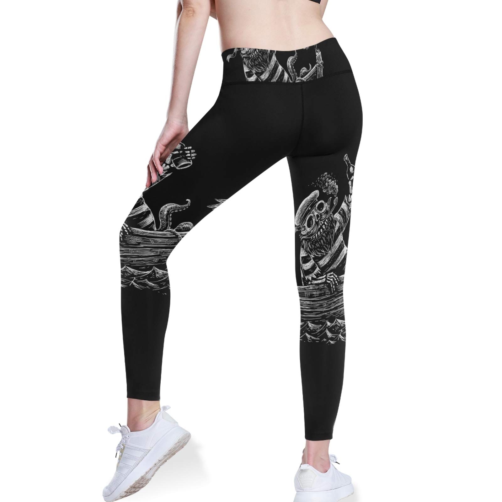 Skeleton Sailor Yoga Pants - High Waist Tummy Control Leggings for Workout & Running