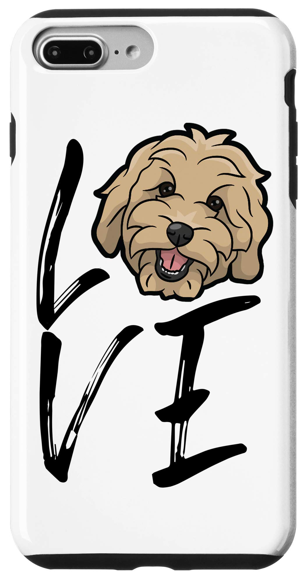 iPhone 7 Plus/8 Plus Goldendoodle Face Case - Cute Love Doodle Dog Phone Cover | Perfect Gift for Dog Lovers & Pet Owners | Protective Case for Everyday Use
