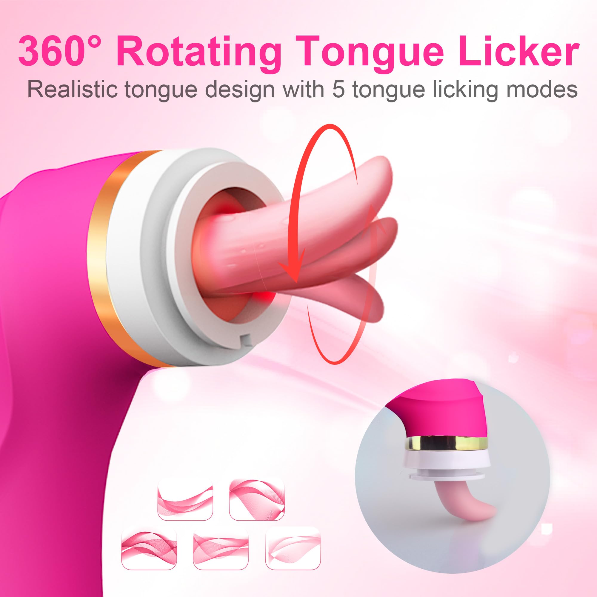 Clitoral Vibrator for Women - 8 Suction & 5 Licking Modes G-Spot Stimulator - Adult Sex Toy for Couples & Solo Play - Perfect for Foreplay, Intimacy & Self-Pleasure