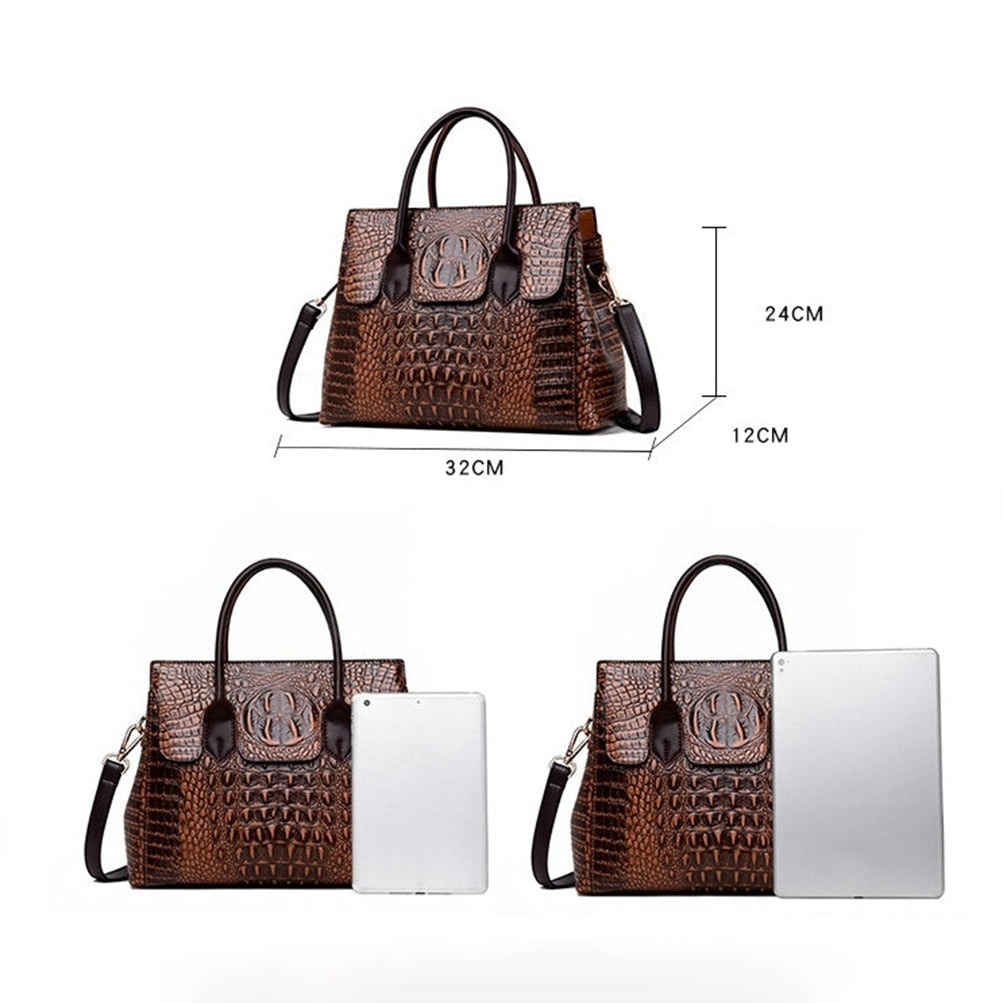 Genuine Leather Handbag for Women - Stylish & Durable Crossbody Purse for Work, Travel & Everyday Use