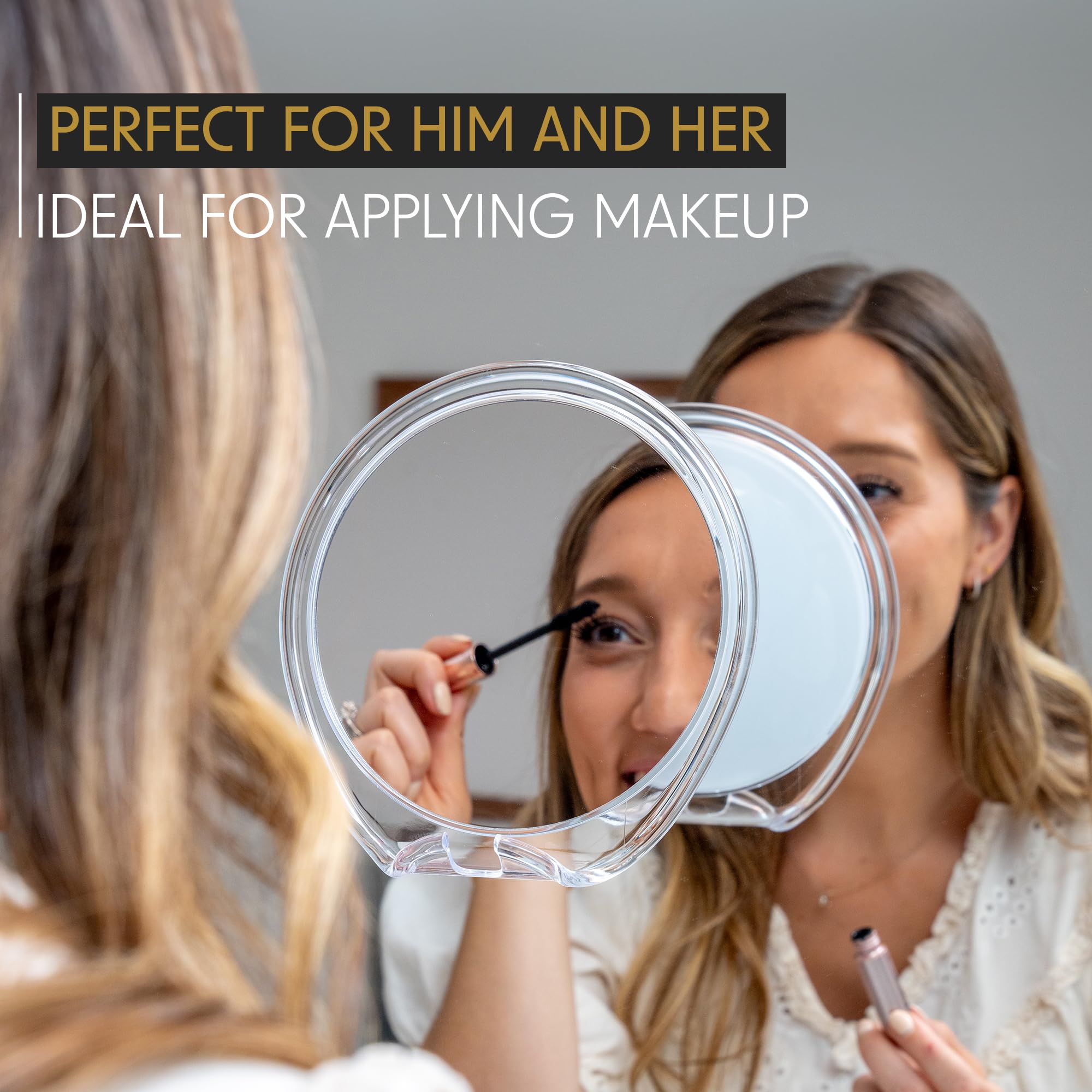 Premium Fog-Free Shower Mirror with Razor Holder & Strong Suction Cups - Shatterproof Bathroom Mirror for Men's Shaving & Grooming - Perfect for Travel & Home Use
