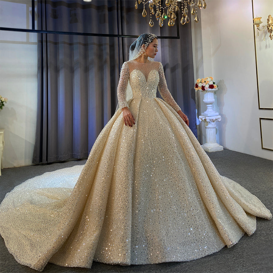 Amanda Novias 2022 Real Work Obe de Mariee Bridal Wedding Dresses – Elegant Lace Gowns for Church Ceremonies & Romantic Beach Weddings