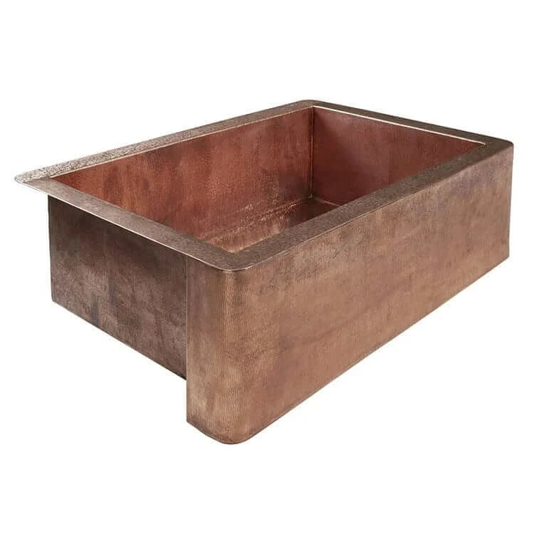Handcrafted Copper Farmhouse Kitchen Sink 33