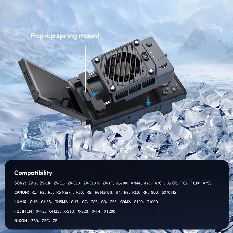 Ulanzi CU01 Thermostatic Semiconductor Camera Cooler Kit - Professional DSLR Mirrorless Cooling System for 4K Video Recording & Live Streaming
