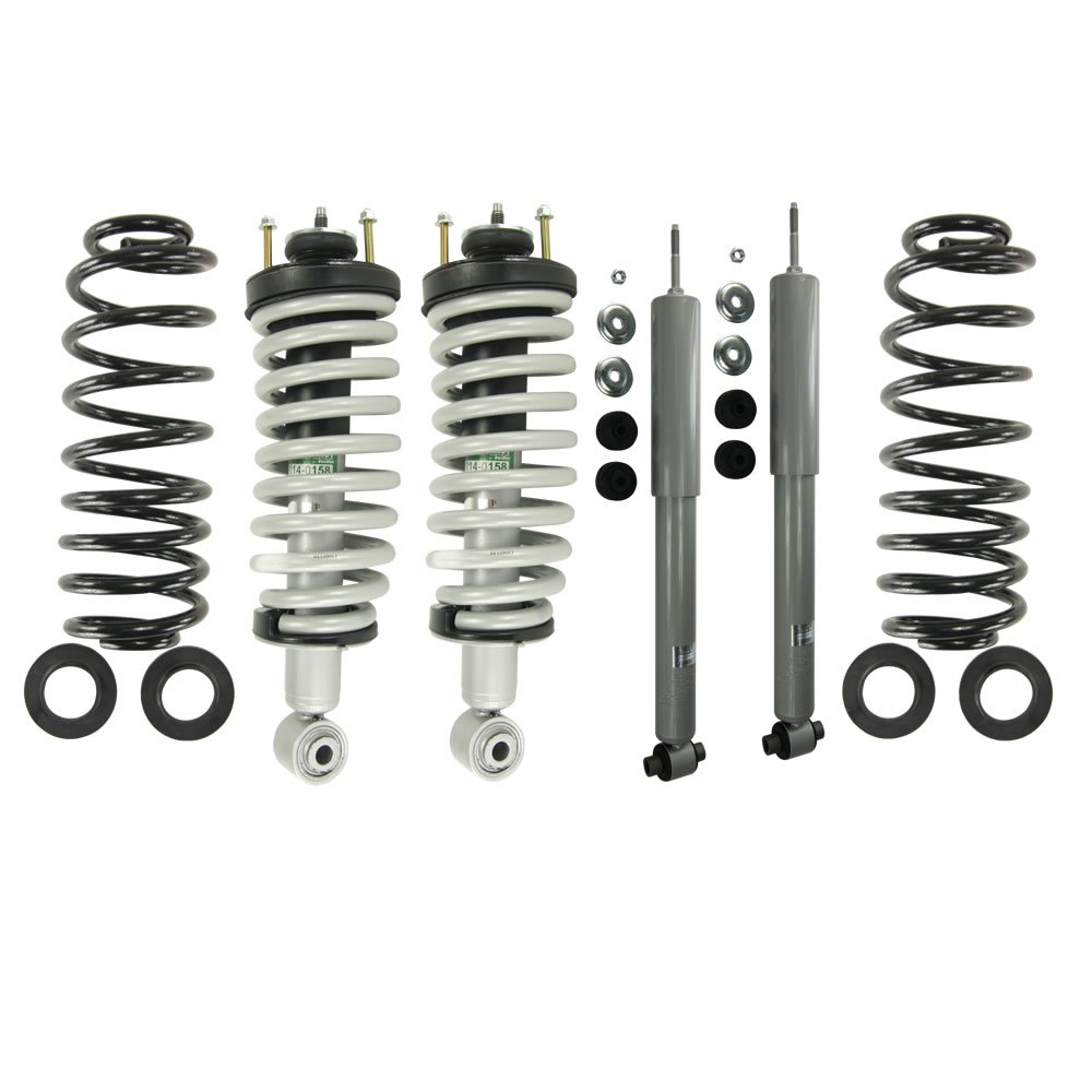 Complete Front Air to Coil Spring Conversion Kit - Heavy Duty Strut Assembly for Smooth Ride | Perfect for Truck & SUV Suspension Upgrades, Off-Roading & Towing Applications