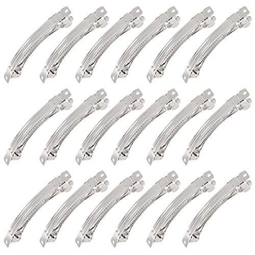 100 Pcs French Barrette Hair Clips Set - 3.93 Inch Silver Metal Alligator Hairpins for DIY Hair Accessories, Crafting & Hairstyling | Perfect for Bridal, Party & Everyday Use (10 cm)